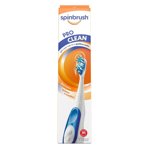 ARM & HAMMER Spinbrush Pro Series Daily Clean Powered Toothbrush Medium - Color Vary (Pack of 3)