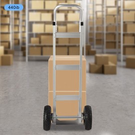 Hand Truck 440LBS Capacity Dolly Cart Hand Cart Dolly Hand Truck Dolly Cart, Hand Truck Cart with Wheels (440LBS-Unfoldable)