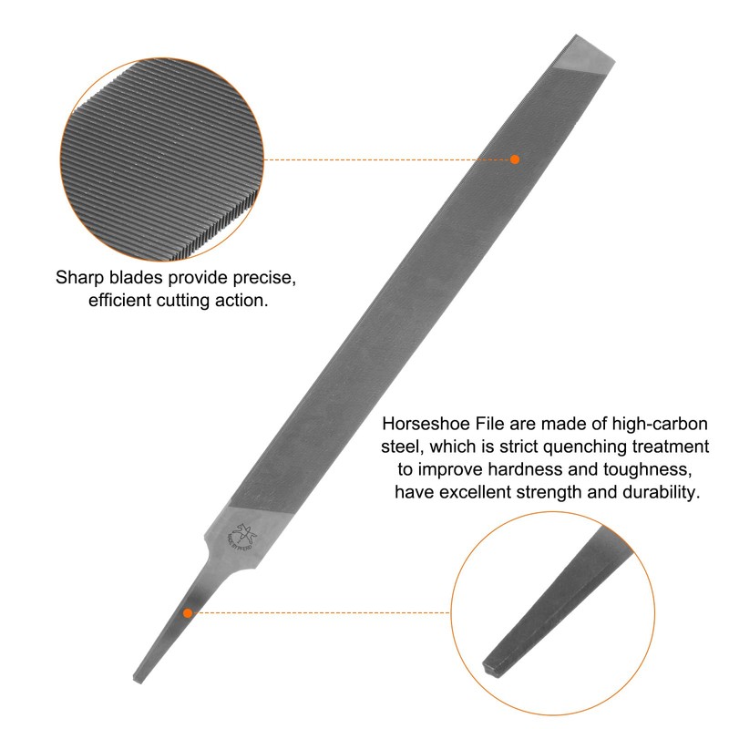 sourcing map 2pcs Mill File 8 Inch 3.6mm High Carbon