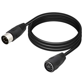 HTGuoji 7 Pin Din Cable, Midi 7-Pin Din Male to Female Controller Interface Audio Cable for Bang & Olufsen, Naim, Quad Stereo Systems (1.5 Meter)