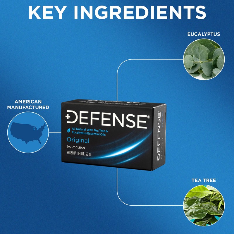 Defense Soap 5pk All Natural Tea Tree Bar Soap for