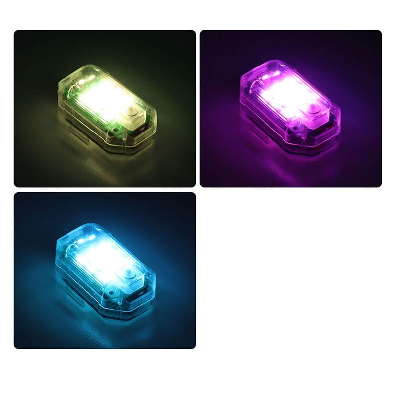 4Pcs LED Strobe Light High Brightness Waterproof Portable Wireless Flashing