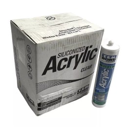 Tek Bond Clear Siliconized Acrylic Caulk Sealant Window & Door 10.1 OZ (12 Pack)