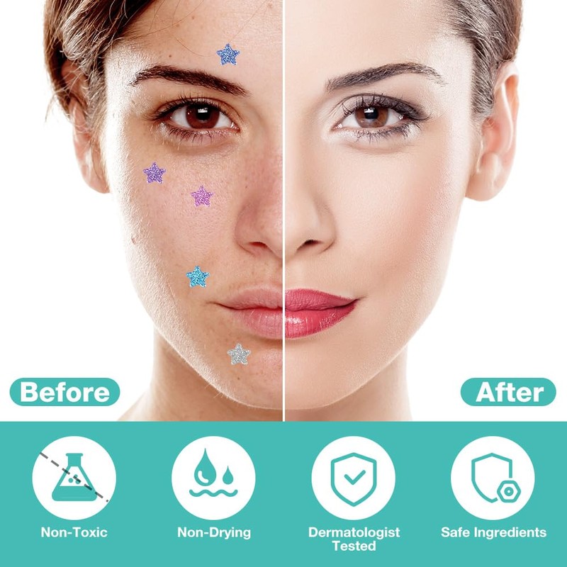 BUTBU Pack of 400 Star-Shaped Pimple Patch, Hydrocolloid Pimple Patch