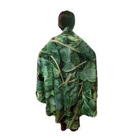 Qualitrusty Spinach Vegetable Plush Blanket - for Adults and Kids, Giant Round Soft Flannel Picnic Blanket, Funny Beach Towel Throw Blanket to Make You Happy Everyday (60 inches)