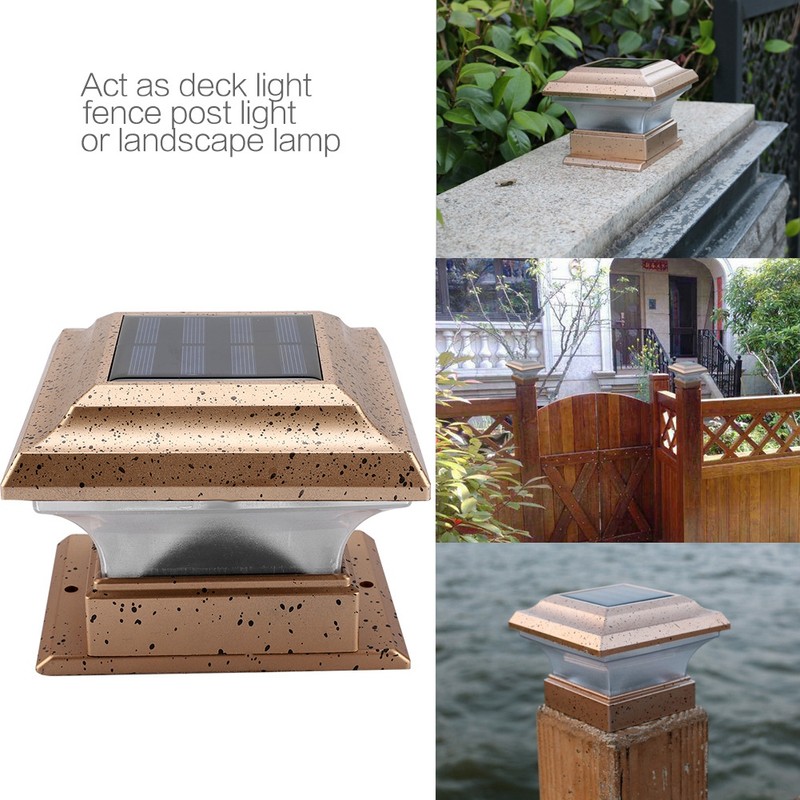 Solar Powered Garden Security Lamp Outdoor Waterproof Home Garden Post