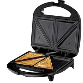 Lumme Sandwich Maker, Sandwich Toaster, Panini Press, Quesadilla Maker, Grilled Cheese, French Toast Press, Pizza Pockets Press, Indicator light, Omelet, White (Black)
