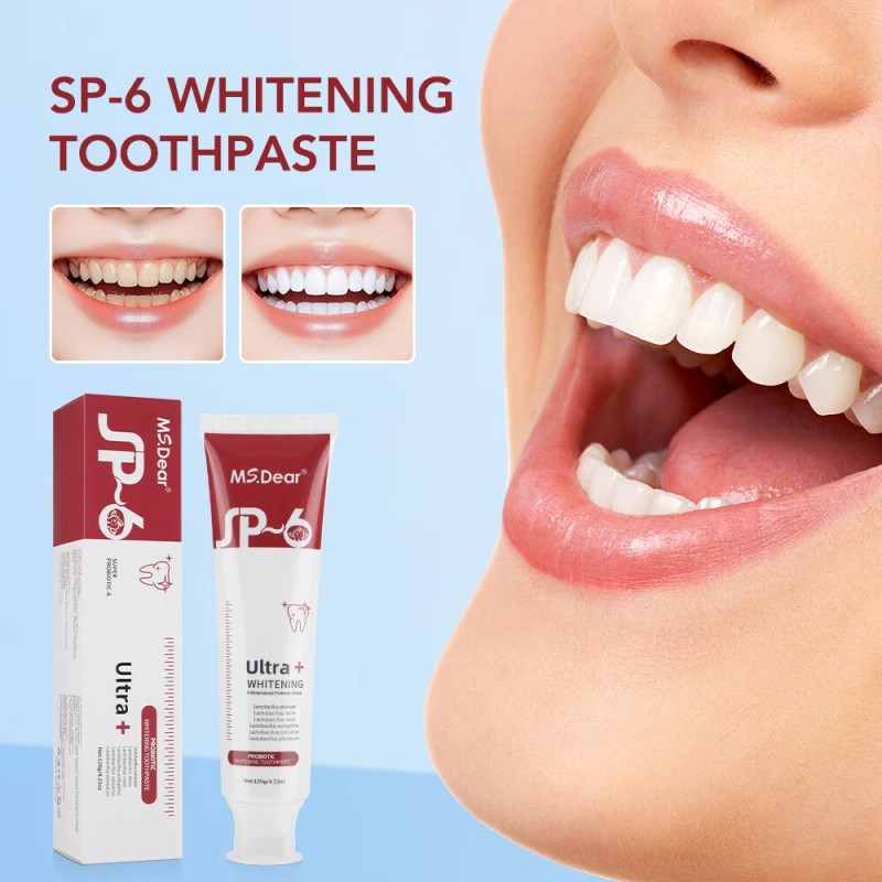 6-1Pack Probiotic Toothpaste SP-6 Whitening Tooth Oral Hygiene Clean Fresh