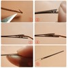 dophee 2Pcs Sewing Leather Needle Manual Lacing Threading Two Prong