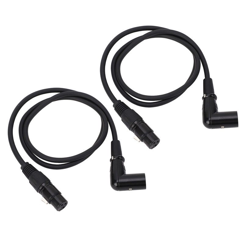 2PCS Microphone Extension Cables 3 Pin XLR Male to Female