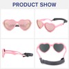 Melpomenia Heart Shaped Baby Polarized Sunglasses with Strap Adjustable Unbreakable