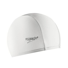 Speedo Solid Spandex Cap - White, One Size