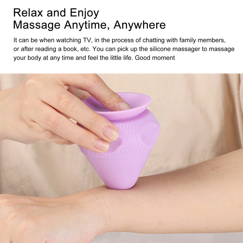 Massage Ball Absorption Fine Workmanship Ergonomically Silicone Manual Massage BallPurple