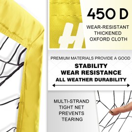 Hazacl Kids Soccer Goal for Backyard, 6x4 9x5 FT Portable Soccer Nets Pop Up with Ball, Agility Ladder, Cones, Target & Carry Bag for Toddler Youth Outdoor Indoor Training Practice Sports Games Play