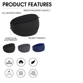 Moisture Wicking Sports Headbands for Men & Women - Sweatbands for Running, Cycling, Football, Yoga, Workouts 6PCS (Color B)