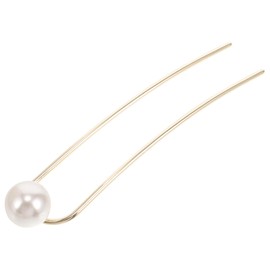 FRCOLOR U Shaped Chinese Hairpin with Imitation Pearl Elegant Hair Fork for Updo Styles Hair Accessories for Women Simple and Fashionable Hair for Thick Hair