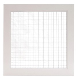 14" x 14" Cube Core Eggcrate Return Air Grille - Aluminum Rust Proof - HVAC Vent Duct Cover - White [Outer Dimensions: 15.75 X 15.75]