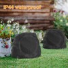Outdoor Speakers Solar Powered & USB-C Rechargeable, Rock Speakers TWS