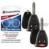 KeylessKing* 2 New 3btn Remote Head Key Keyless Fob Replacement