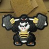 Patches for Backpacks, Barbell Fitness Panda PVC Patches Embroidered Tactical