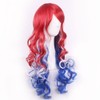 BERON Black Braid Wig with Bangs Long Curly Wig Long