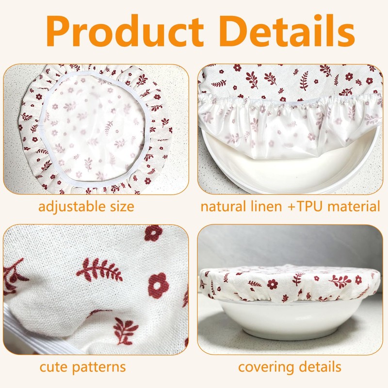2 Pcs 10 Inch Bowl Covers for Bread Proofing Reusable