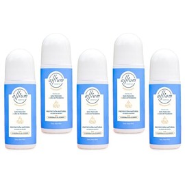 Desodorante Natural Con Piedra De Alumbre Y Bicarbonato de Sodio, Frmula Libre De Parabenos, Sin Clorhidrato De Aluminio, Roll On 90 Ml 5 PIEZAS      