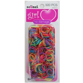 Scunci Girl No Damage Polyband Elastics 500 ea (Pack of 4)