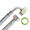 Reinforced hose 1/2 inch nut x 3/4 inch nut bend