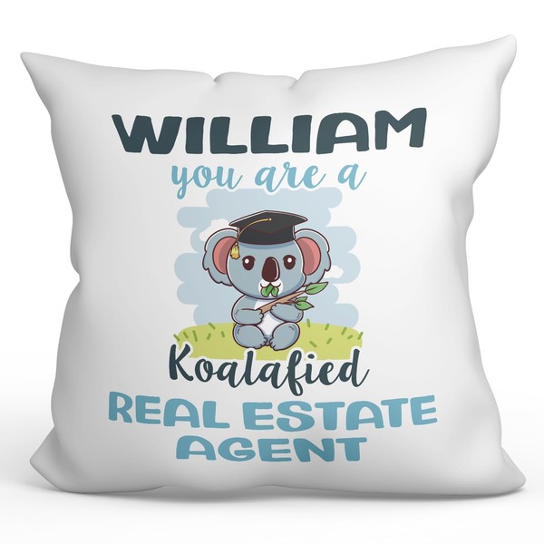 MUGFFINS Personalised Cushion for REAL ESTATE AGENT man Padding included