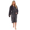 Daisy Dreamer Womens Hooded Dressing Gown Robes Flannel Fleece Long