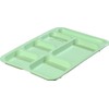 CFS Right-Hand 6-Compartment Tray, 10" x 14", Green