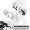 HDBUBALUS Drop Mirror Relocator Mount Kit Adjustable Mirrors For Harley