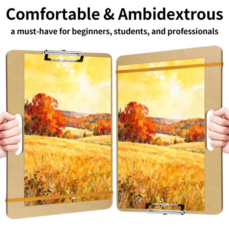 13" x 17" Sketch Drawing Board, with Handle, Sturdy Clip