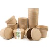 DeinPack 25 Soup Cups to Go with Lids Brown 230