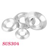 Qrity 40 Pcs 304 Stainless Steel Cup Washer, M3x11mmx2.5mm Countersunk