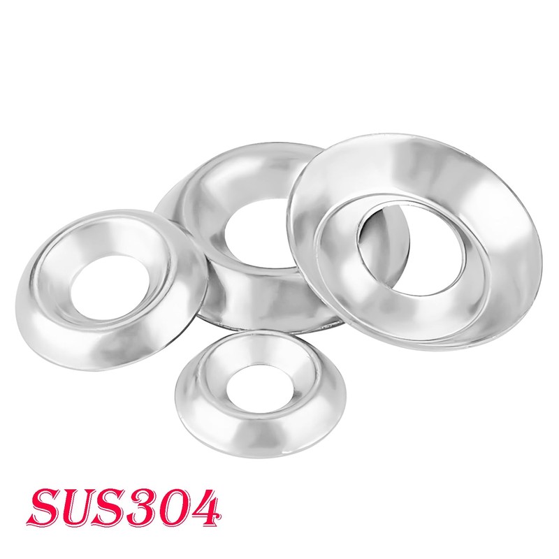 Qrity 40 Pcs 304 Stainless Steel Cup Washer, M3x11mmx2.5mm Countersunk