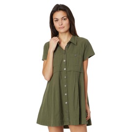 Free People Womens Ronnie Poplin Mini Dress Garden Snake Small