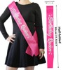FSJJLLU ‘Birthday Queen' Birthday Sash Hot Pink with Glitter Silver
