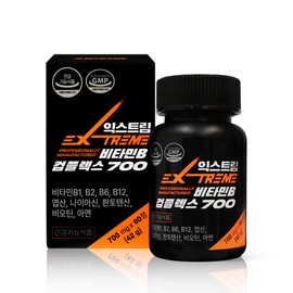 Extreme Vitamin B Complex 700 60 tablets, 1 unit / 익스트림 비타민B 컴플렉스 700 60정, 1개