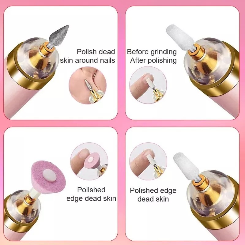 Nail Decorator Limador De Uñas Eléctricos Con 5 Puntas Manicura