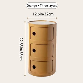 supsoftlife Round Nightstand with 3 Drawers, Modern Style Side Table, Multifunctional End Table Storage Cabinet for Living Room, Bedroom, Bathroom