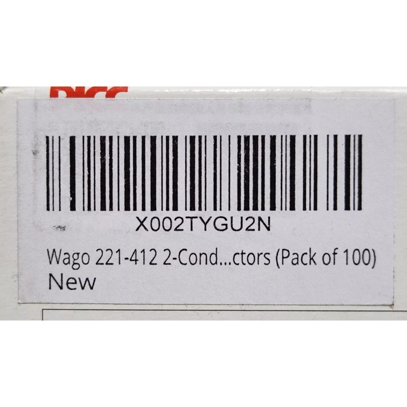 WAGO BOX OF 100 WAGO 221 412 Compact Splicing Connector