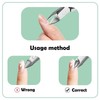 Criyar White 1PC Fine Edge Cuticle Trimmer & Nippers, Silicone