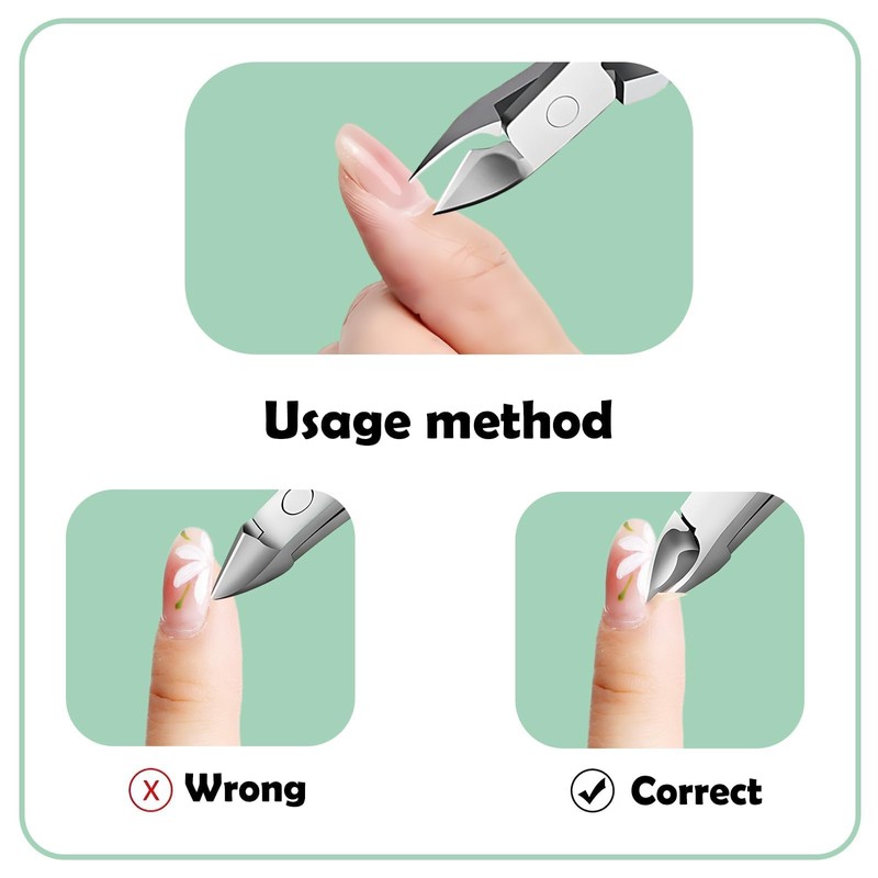 Criyar White 1PC Fine Edge Cuticle Trimmer & Nippers, Silicone