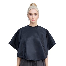 Make-Up-Umhang, Schminkmantel Friseurumhang Haarschneideumhang, Kurzer Stil Cape, Wasserfester Kurzbluse für Schönheitssalons, Kamm Bart Schürze Styling Shampoo Umhang für Make-up Artist Kosmetiker