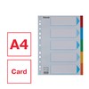 Esselte Pendaflex A4 5 Tabbed Card Dividers - Multicoloured