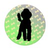 Standard Poodle In Black On Cute Bone Pattern For Dog