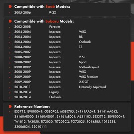 A-Premium Set of 4, Front Inner & Outer Tie Rod End Kit, Compatible with Subaru Outback 2010-2014, Forester 2003-2008, Impreza 2004-2011, Legacy 2010-2014 & Saab 9-2X 2005-2006