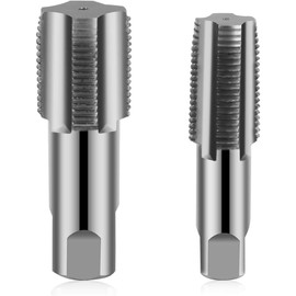 Pipe Tap Set, Carbon Steel Tap Set, 1/2" Female Thread, 3/4" Female Thread, Pipe Tap for Mechanical and Automotive Repair, Water Pipe Connections